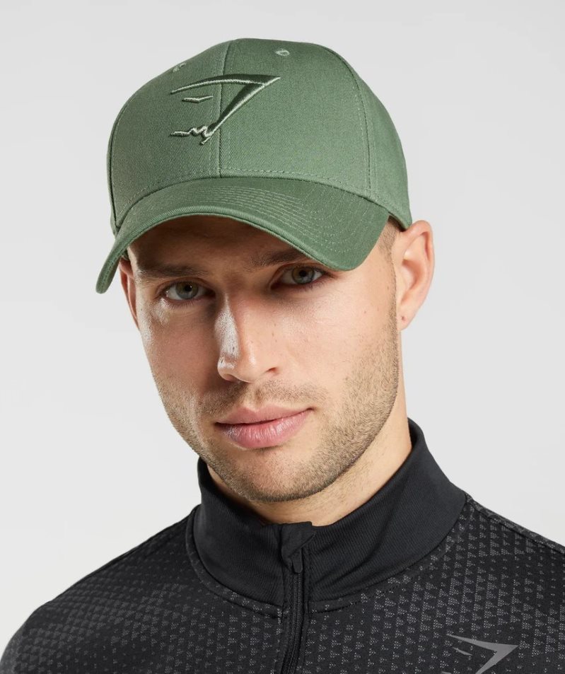 Czapki Gymshark Sharkhead Zielone | PL 951KZW